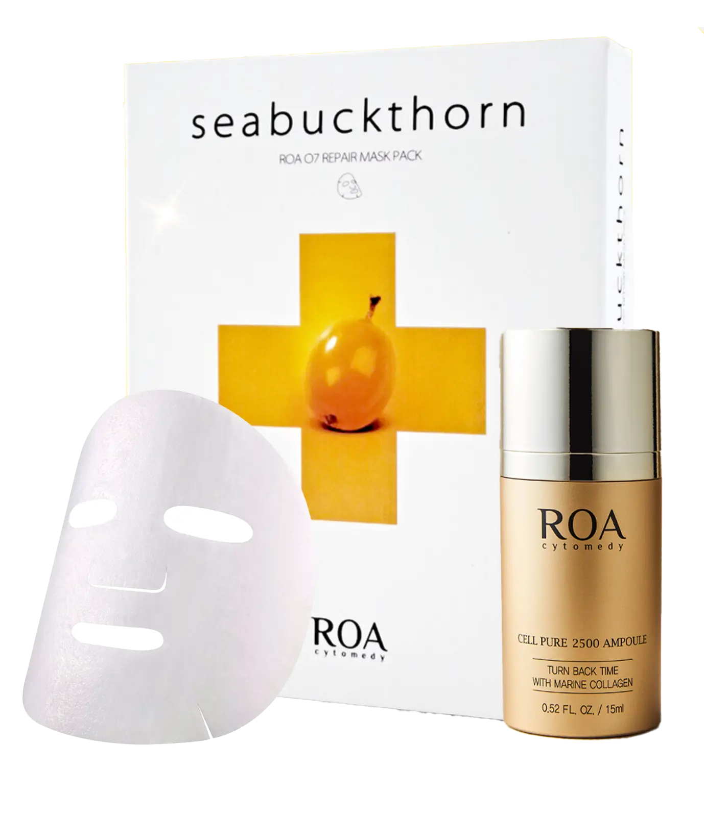 Vitamin mask 10pcs + Collagen ampoule Set ROA