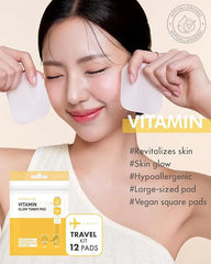 Vitamin Glow Toner Pad -Travel Kit 12 Pads DERMAL