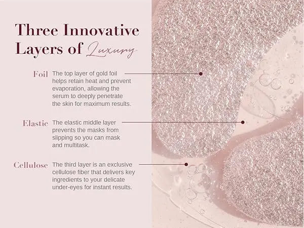 Rose Gold Glitter Foil Eye Mask DERMAL