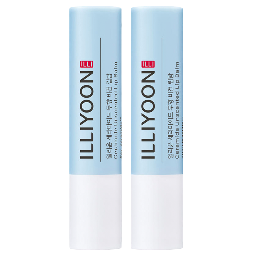 Ceramide Unscented Vegan Lip Balm Duo Set ILLIYOON