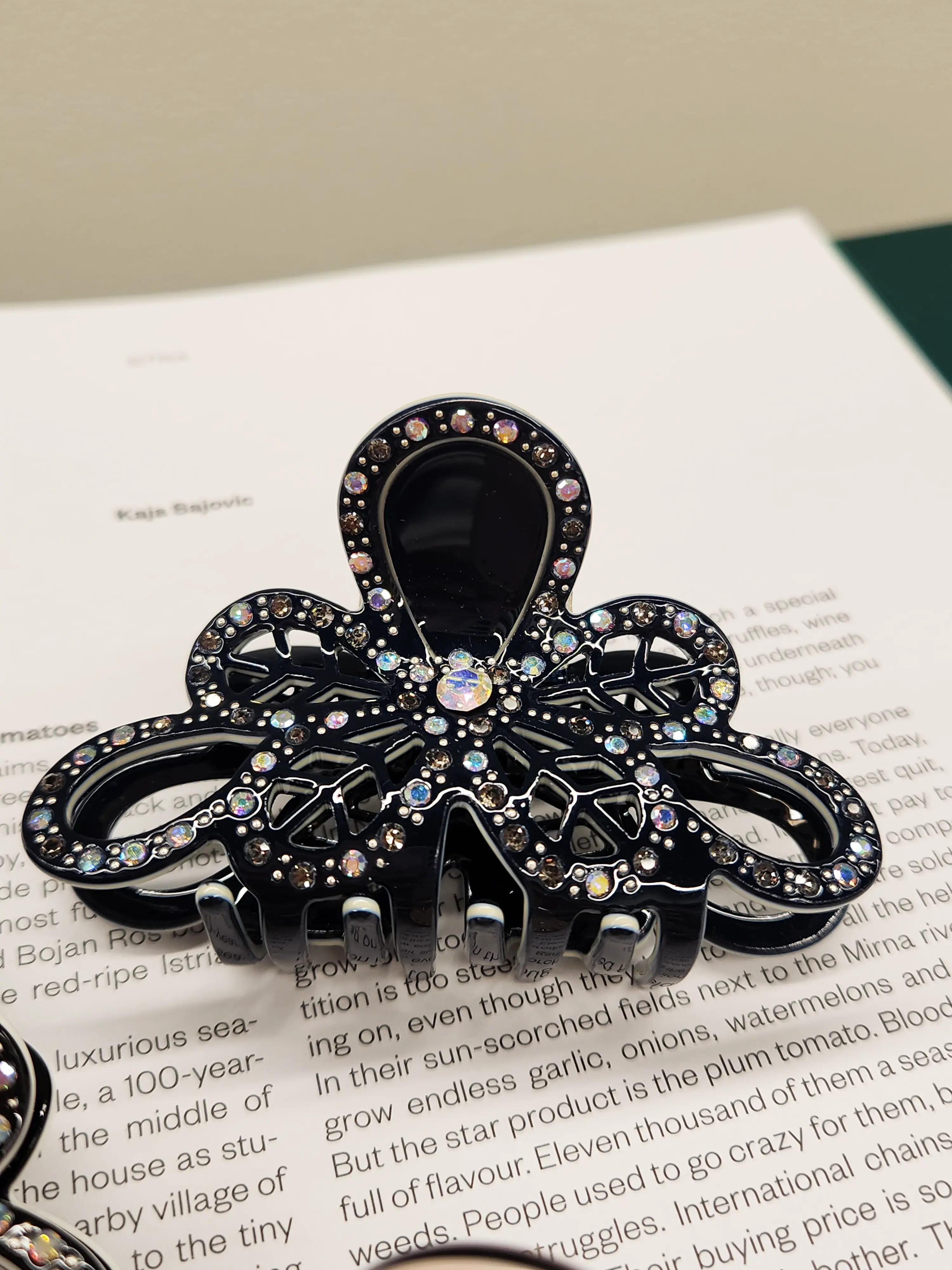 Crystal Butterfly Hair Clip 8 cm -5 colors WEshine
