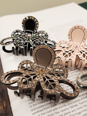 Crystal Butterfly Hair Clip 8 cm -5 colors