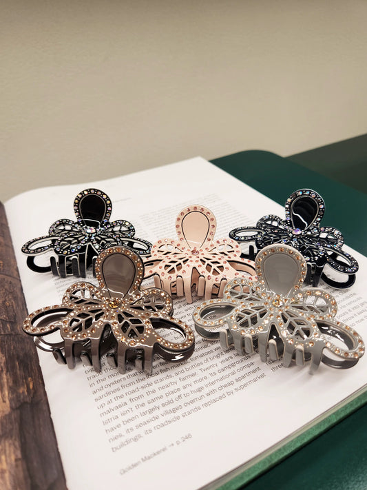 Crystal Butterfly Hair Clip 8 cm -5 colors WEshine