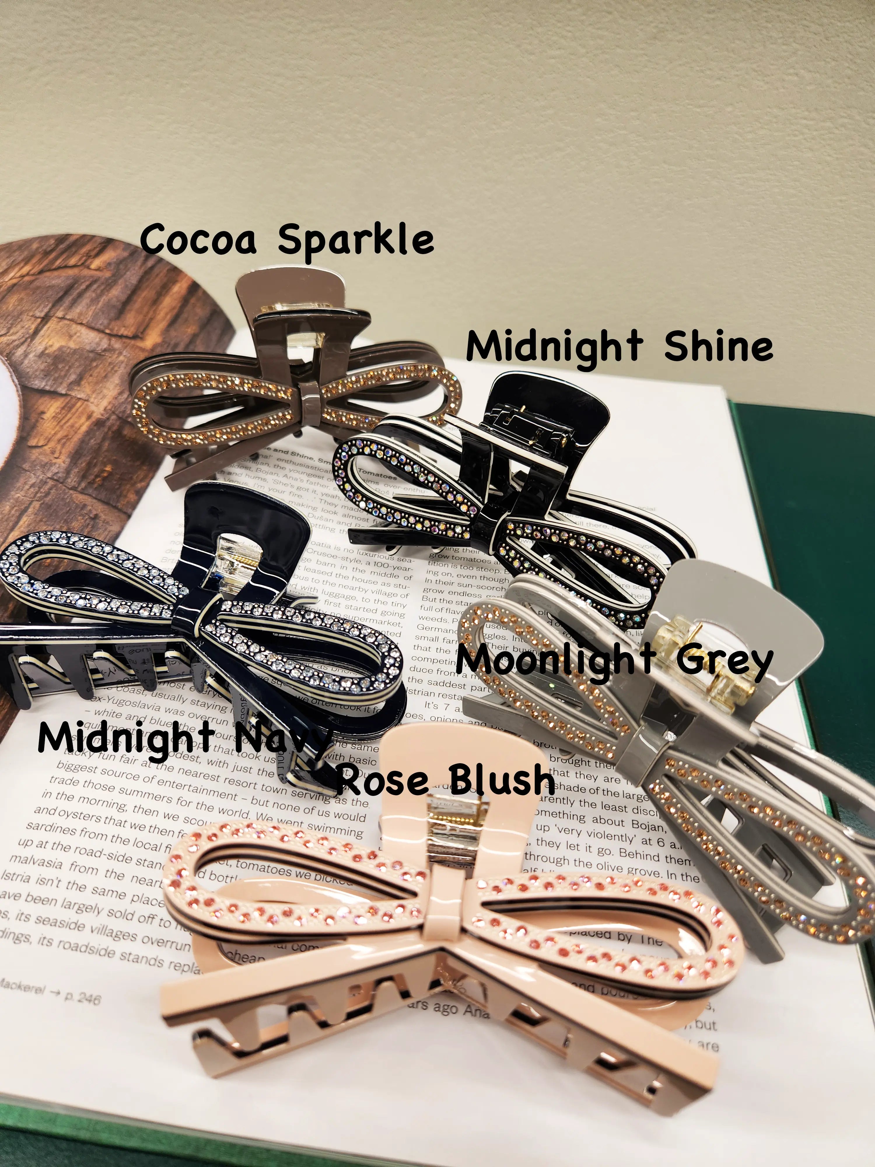 Crystal Ribbon Hair Clip 11 cm -5 colors WEshine