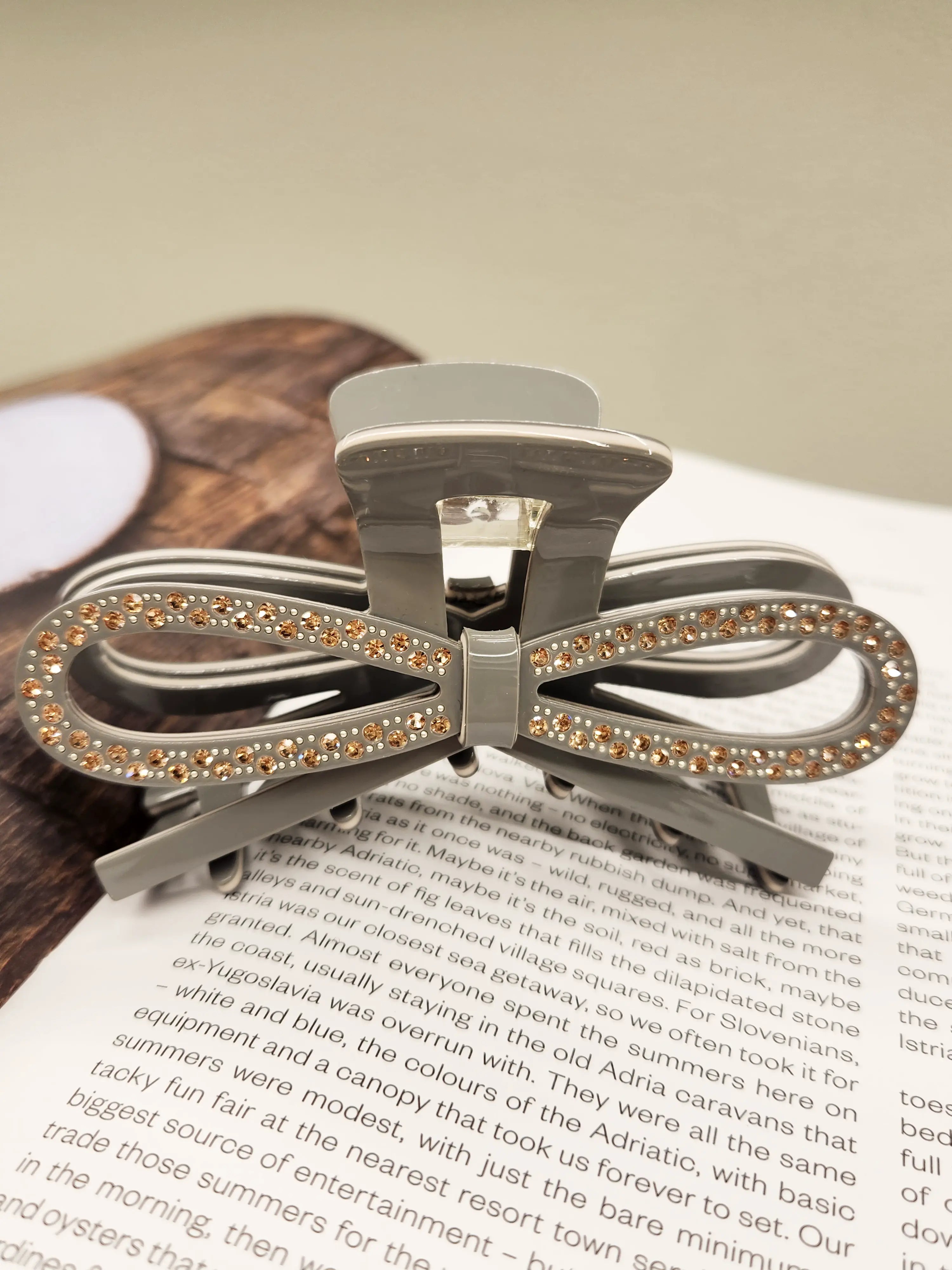 Crystal Ribbon Hair Clip 11 cm -5 colors WEshine