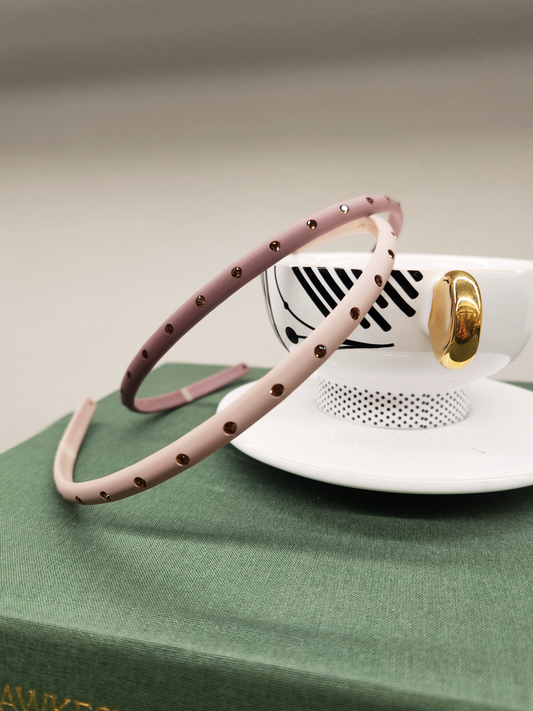 Fashionable Gold Dotted Hairband- 2 colors