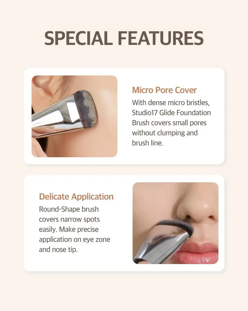 Flat Foundation Brush for Liquid Makeup STUDIO 17