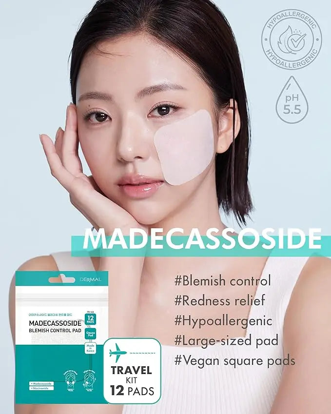 MADECASSOSIDE BLEMISH CONTROL PAD -Travel Kit 12 Pads DERMAL