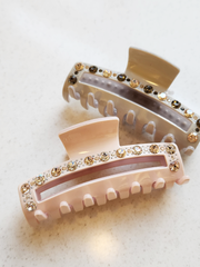 Opaline Swarovski Crystals Hair Clip 8.5cm - 2 colors
