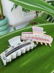 Opaline Swarovski Crystals Hair Clip 8.5cm - 2 colors