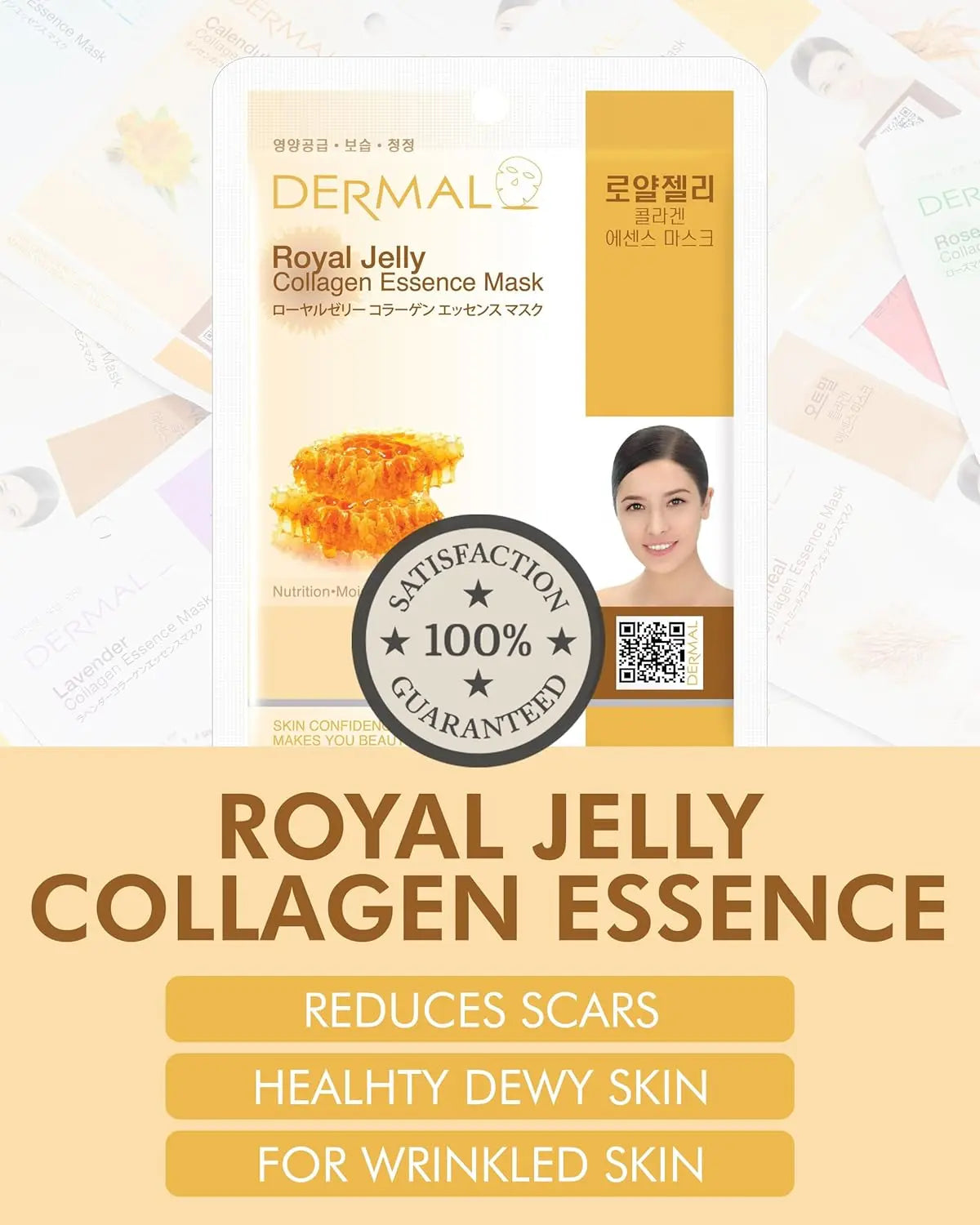 Royal Jelly Collagen Essence Mask 23g DERMAL