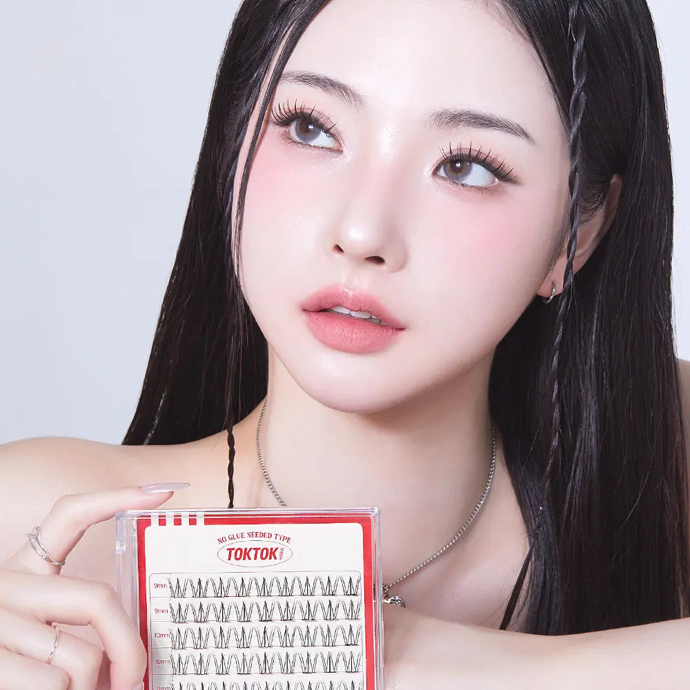 NO GLUE EYELASH #CHERRY COKE CORINGCO