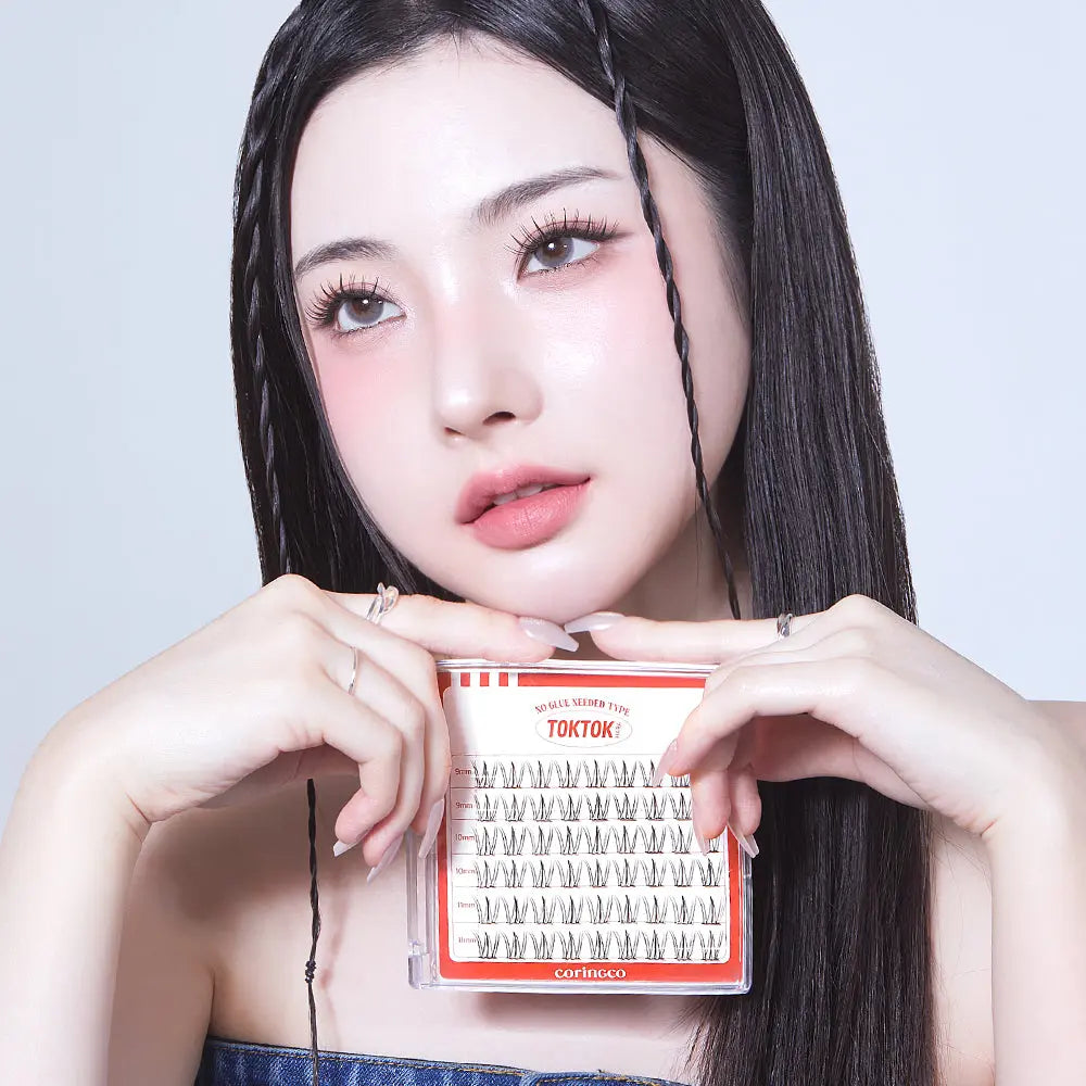 NO GLUE EYELASH #CHERRY COKE CORINGCO