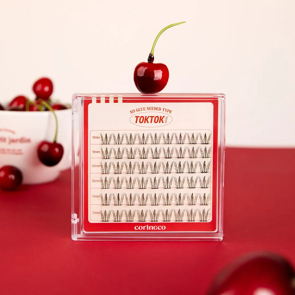 NO GLUE EYELASH #CHERRY COKE CORINGCO