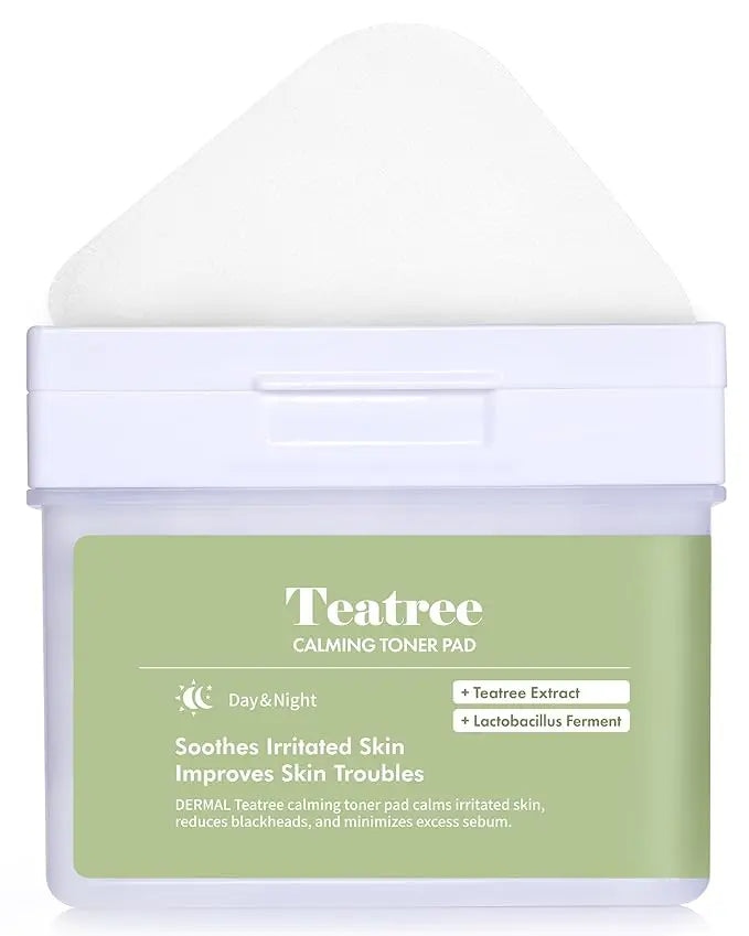 Teatree Calming Toner Pad 120stk DERMAL