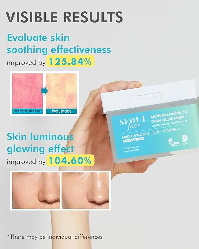 VEGAN SEOUL Face Madecassoside 3X Daily Quick Mask 36stk DERMAL