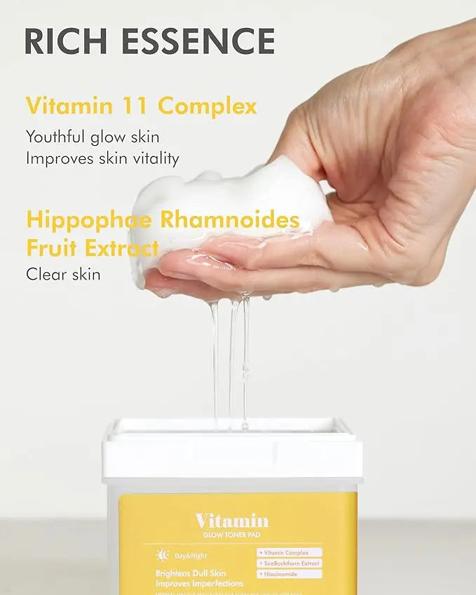 Vitamin Glow Toner Pad -Travel Kit 12 Pads DERMAL