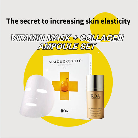Vitamin mask 10pcs + Collagen ampoule Set ROA