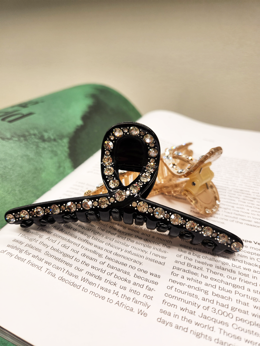 Aurora Swarovski Crystals Hair Clip  12.5cm - 2colors