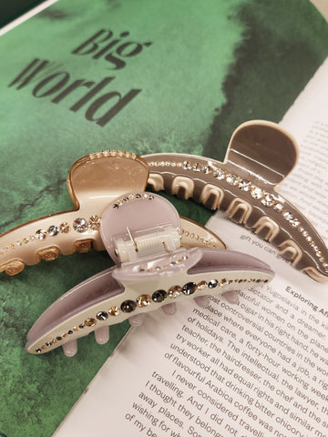 Diora Swarovski Crystals Hair Clip  9.5cm  - 3 colors WEshine
