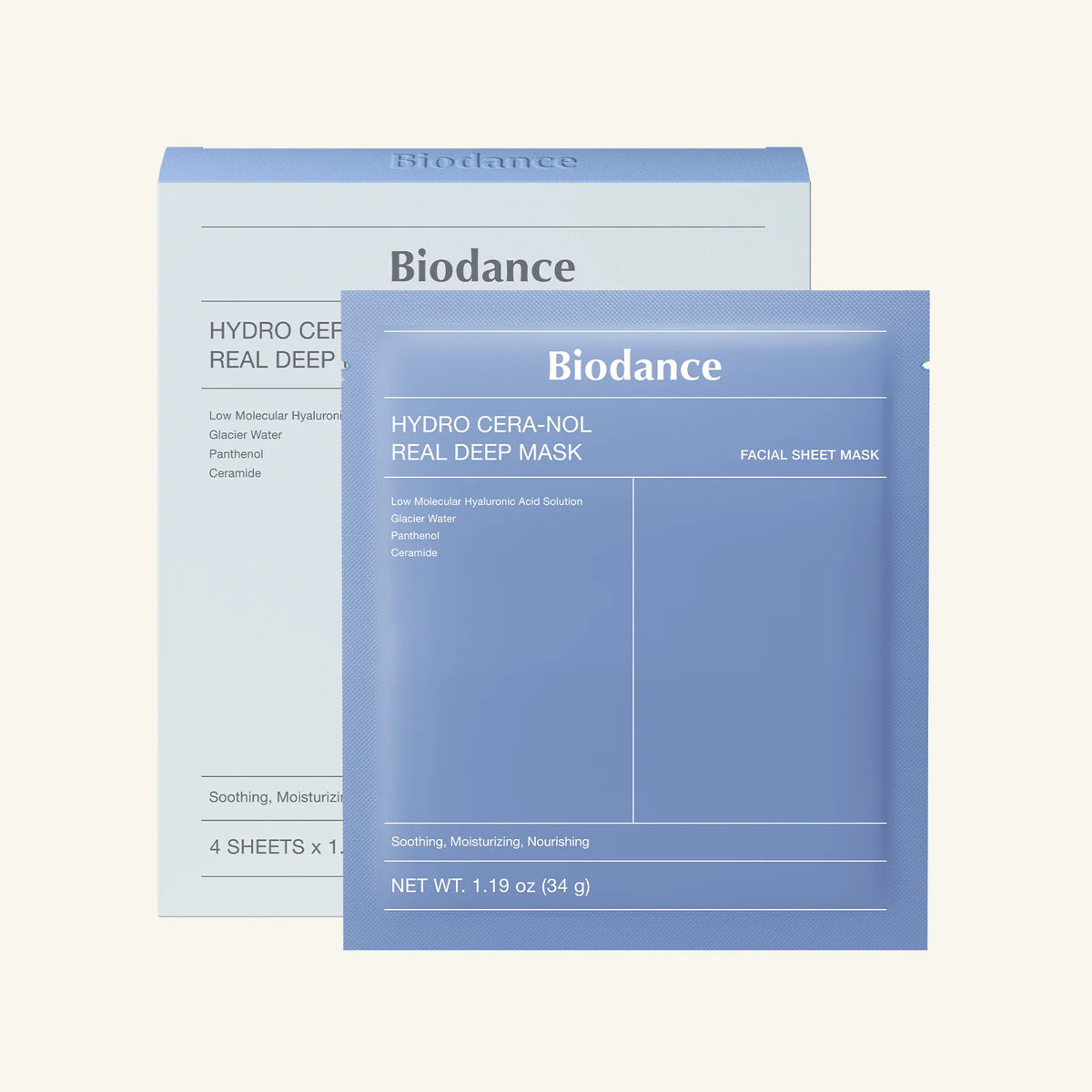 Hydro Cera-Nol Real Deep Mask 4pcs BIODANCE