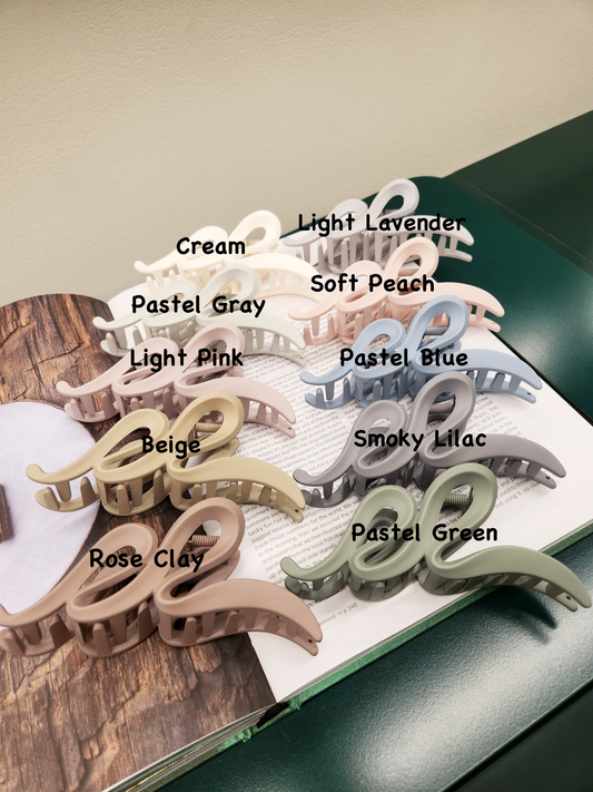 Matte Wave Hair Clip 13cm - 10 colors
