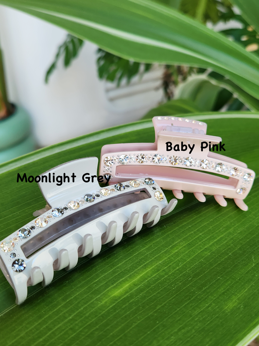 Opaline Swarovski Crystals Hair Clip  8.5cm - 2 colors